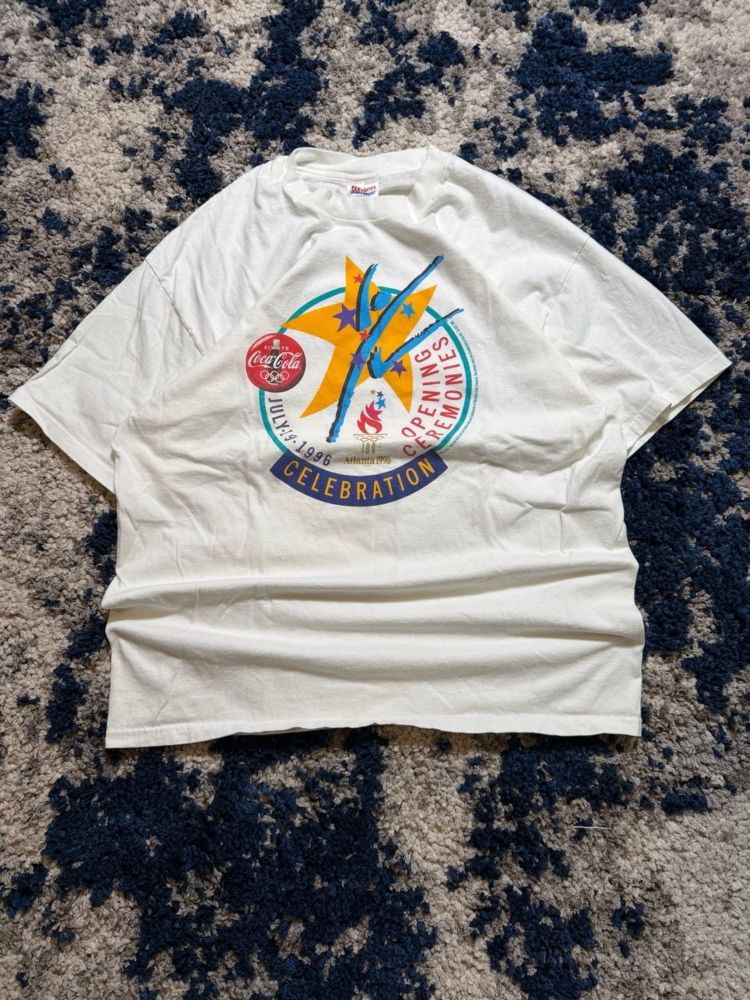 Vintage 1996 Atlanta Olympics CocaCola Opening Ceremonies TShirt Hanes Xl